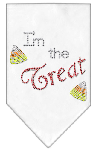 I'm the Treat Rhinestone Bandana White Large